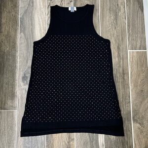 Old Navy black and silver rhinestone sleeveless top